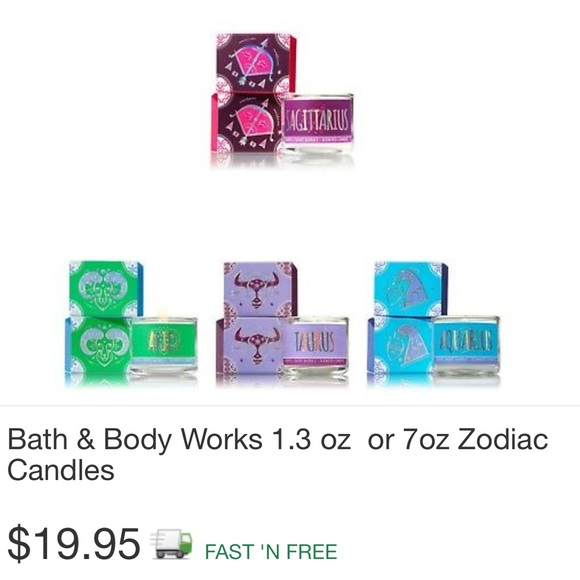 Bath & Body Works | Accents | Bath Body Works Zodiac Mini Candle Pisces ...